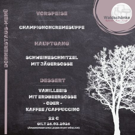 Donnerstags - Menü