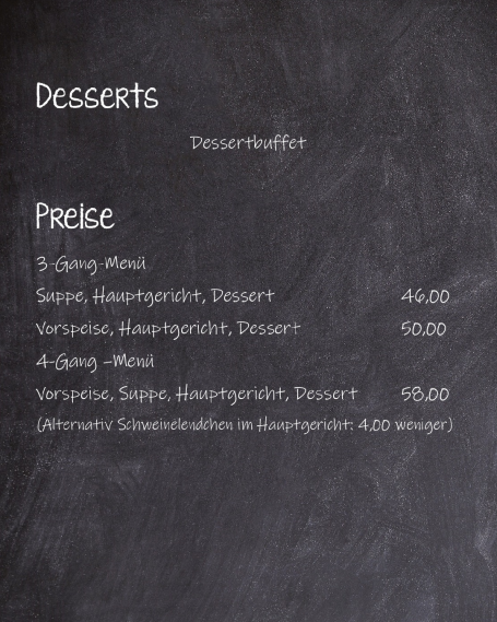 Desserts & Preise