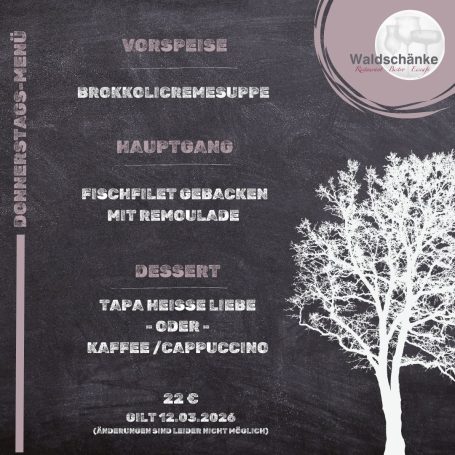 Donnerstags - Menü